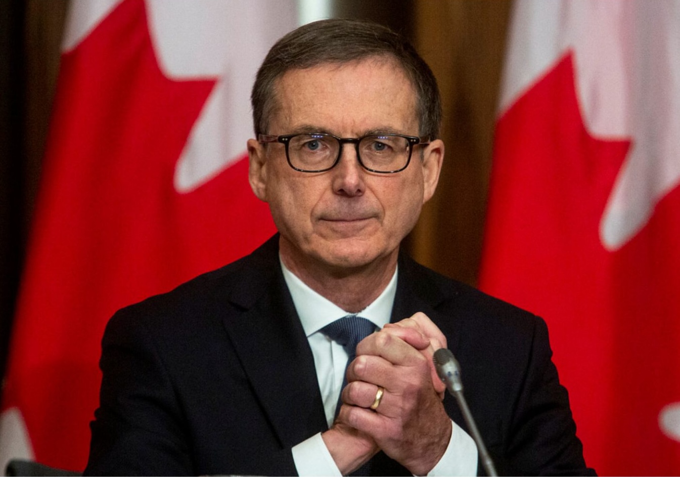 Tiff Macklem, hands together